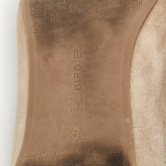 Birdies The Starling Latte Suede Loafers Size 5 Slip On Comfort Shoes Preppy - Picture 7 of 8